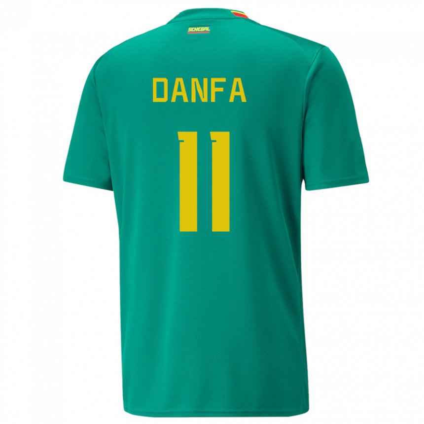 Heren Senegalees Mamadou Danfa #11 Groente Uitshirt Uittenue 22-24 T-shirt