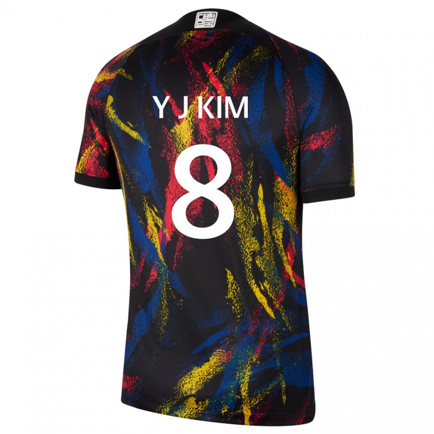 Heren Zuid-koreaans Kim Yun Ji #8 Veelkleurig Uitshirt Uittenue 22-24 T-shirt