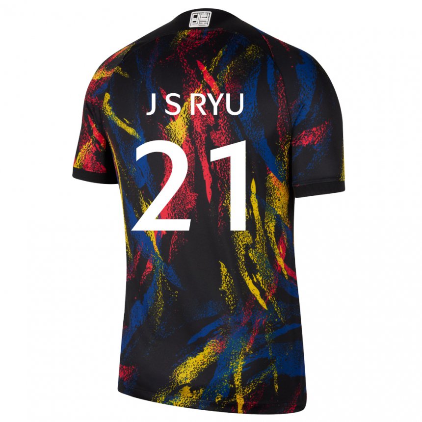Heren Zuid-koreaans Ryu Ji Soo #21 Veelkleurig Uitshirt Uittenue 22-24 T-shirt