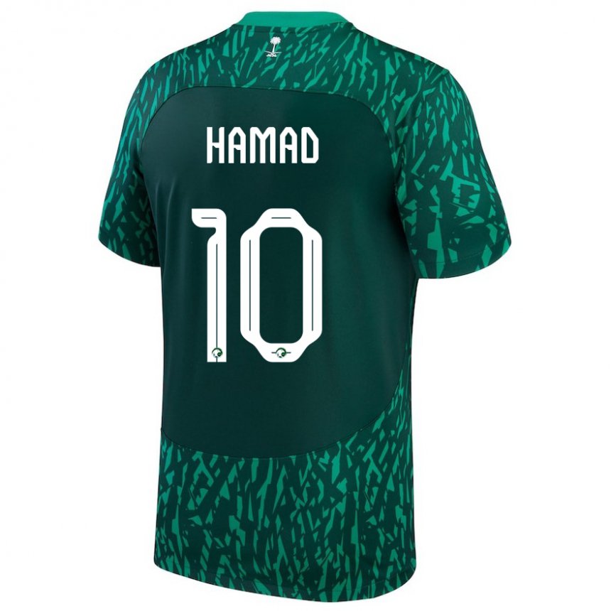 Heren Saoedi-arabisch Sarah Hamad #10 Donkergroen Uitshirt Uittenue 22-24 T-shirt