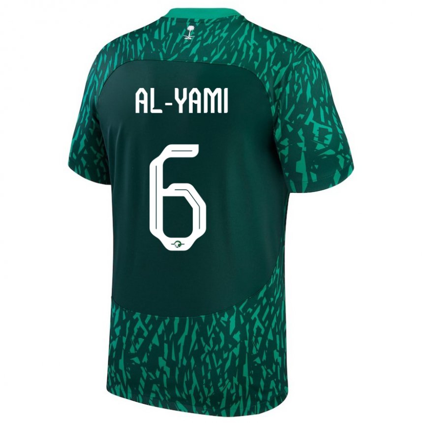 Heren Saoedi-arabisch Mohammed Al Yami #6 Donkergroen Uitshirt Uittenue 22-24 T-shirt
