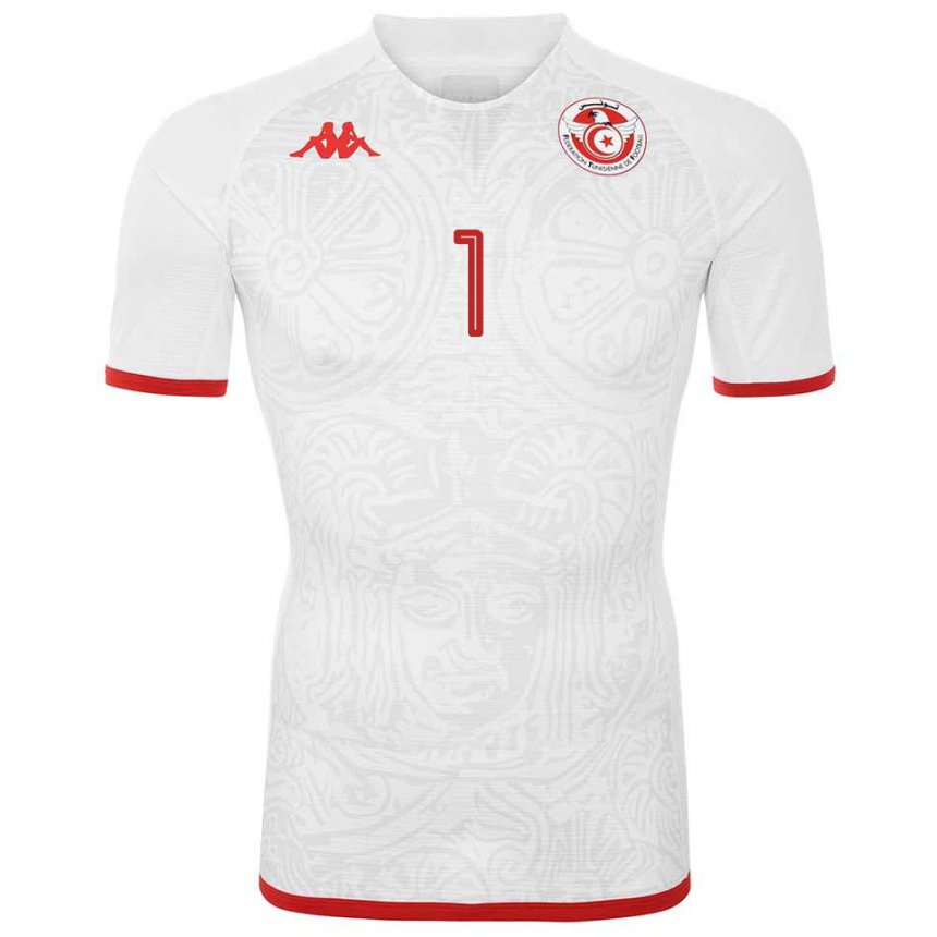 Heren Tunesisch Nesrine Zizi #1 Wit Uitshirt Uittenue 22-24 T-shirt