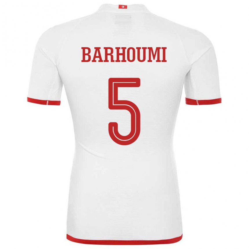 Heren Tunesisch Jasmina Barhoumi #5 Wit Uitshirt Uittenue 22-24 T-shirt