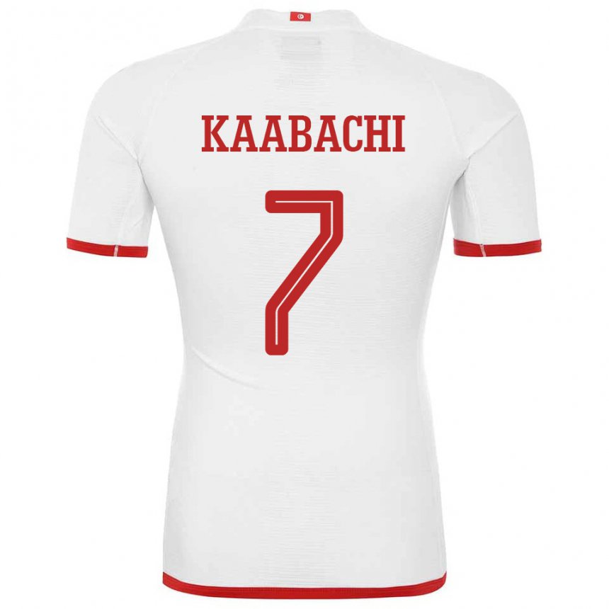 Heren Tunesisch Ella Kaabachi #7 Wit Uitshirt Uittenue 22-24 T-shirt