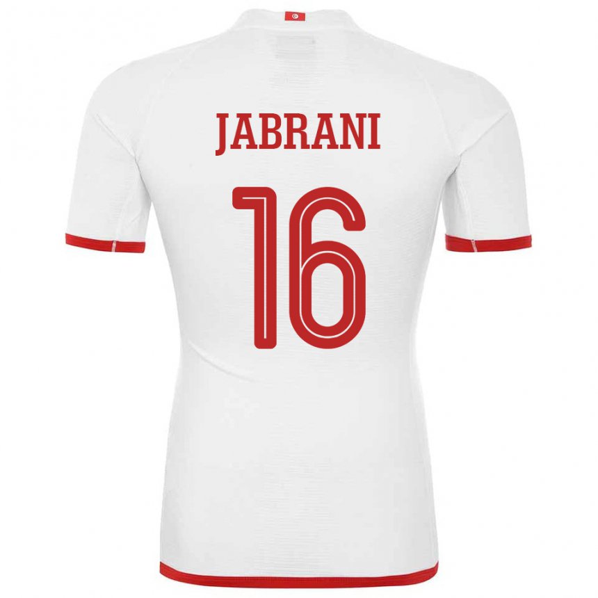 Heren Tunesisch Soulaima Jabrani #16 Wit Uitshirt Uittenue 22-24 T-shirt