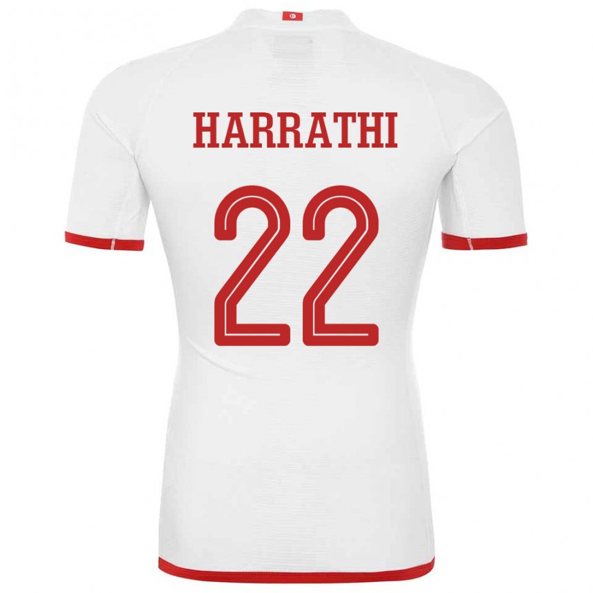 Heren Tunesisch Najla Harrathi #22 Wit Uitshirt Uittenue 22-24 T-shirt