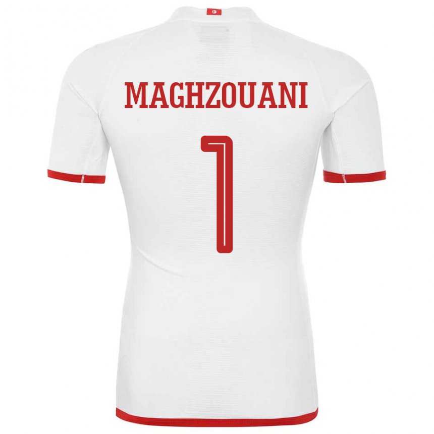 Heren Tunesisch Wassim Maghzouani #1 Wit Uitshirt Uittenue 22-24 T-shirt