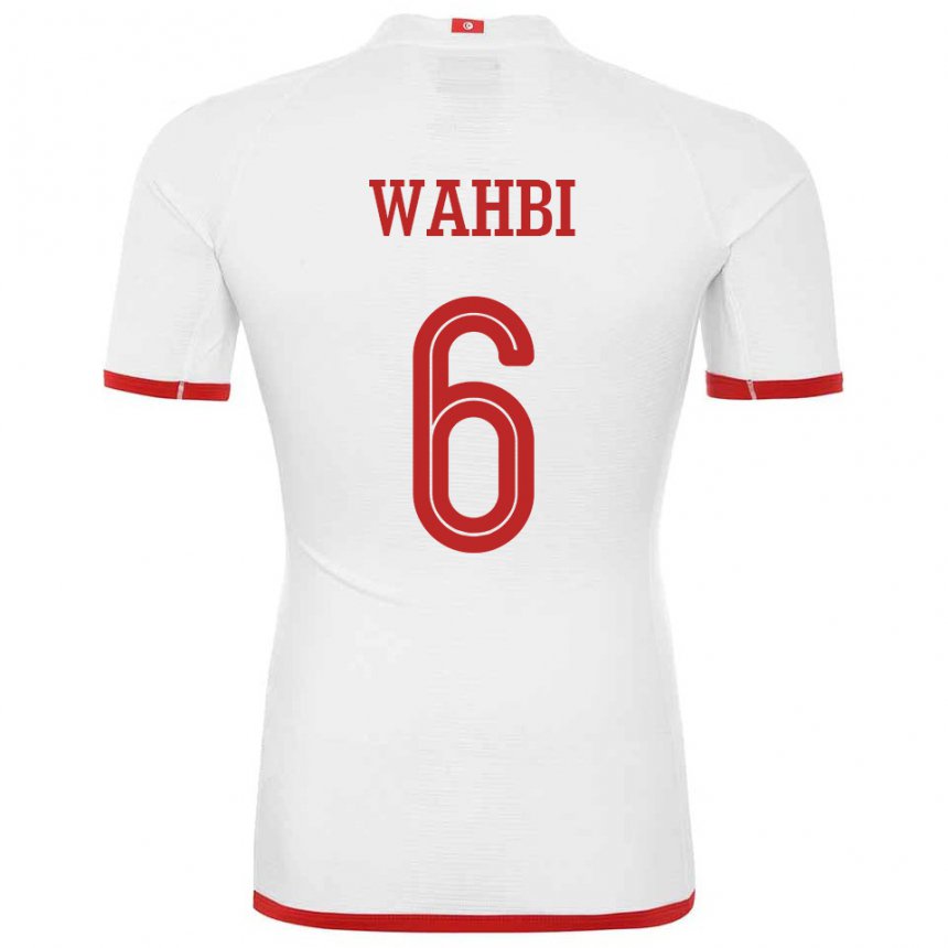 Heren Tunesisch Gaith Wahbi #6 Wit Uitshirt Uittenue 22-24 T-shirt