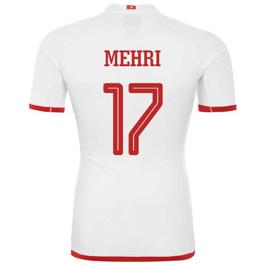 Heren Tunesisch Malek Mehri #17 Wit Uitshirt Uittenue 22-24 T-shirt