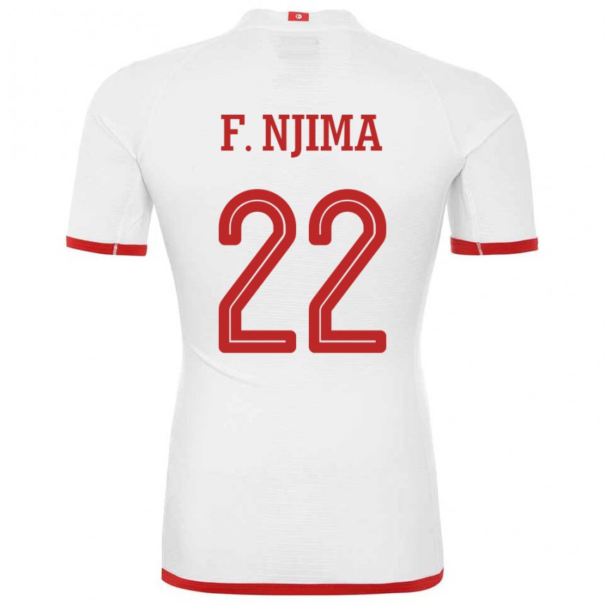 Heren Tunesisch Firas Ben Njima #22 Wit Uitshirt Uittenue 22-24 T-shirt