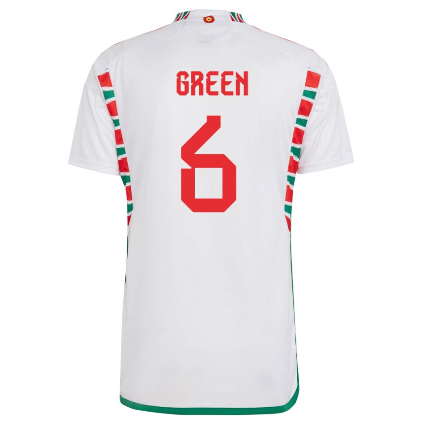 Heren Welsh Josephine Green #6 Wit Uitshirt Uittenue 22-24 T-shirt