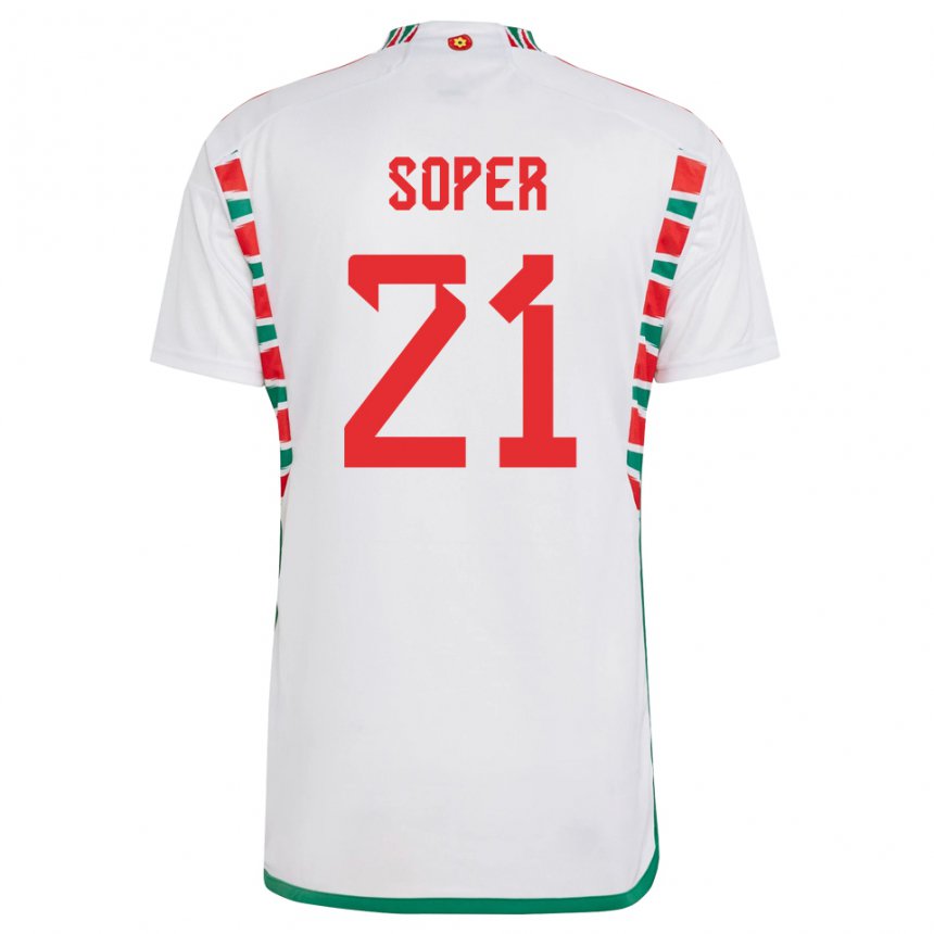 Heren Welsh Poppy Soper #21 Wit Uitshirt Uittenue 22-24 T-shirt