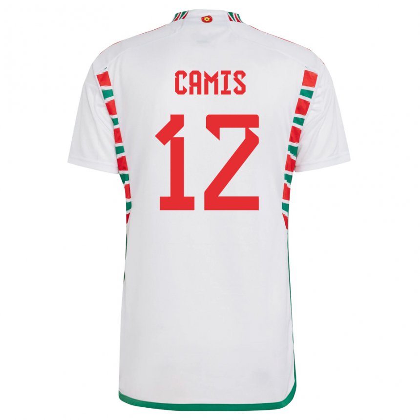 Heren Welsh Oliver Camis #12 Wit Uitshirt Uittenue 22-24 T-shirt