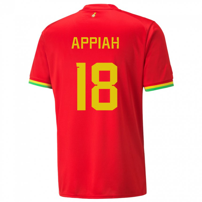 Heren Ghanees Veronica Appiah #18 Rood Uitshirt Uittenue 22-24 T-shirt