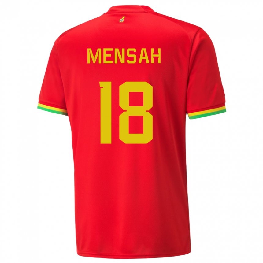 Heren Ghanees Isaac Mensah #18 Rood Uitshirt Uittenue 22-24 T-shirt