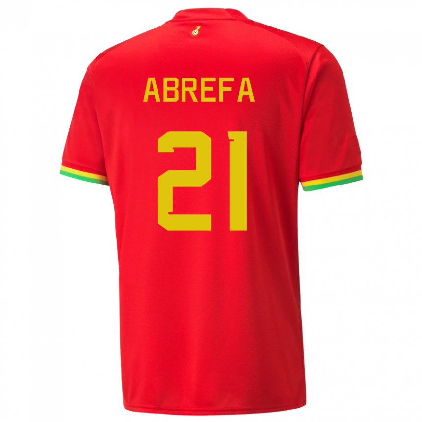 Heren Ghanees Kelvin Abrefa #21 Rood Uitshirt Uittenue 22-24 T-shirt