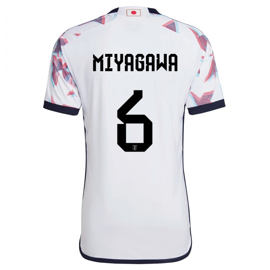 Heren Japans Asato Miyagawa #6 Wit Uitshirt Uittenue 22-24 T-shirt