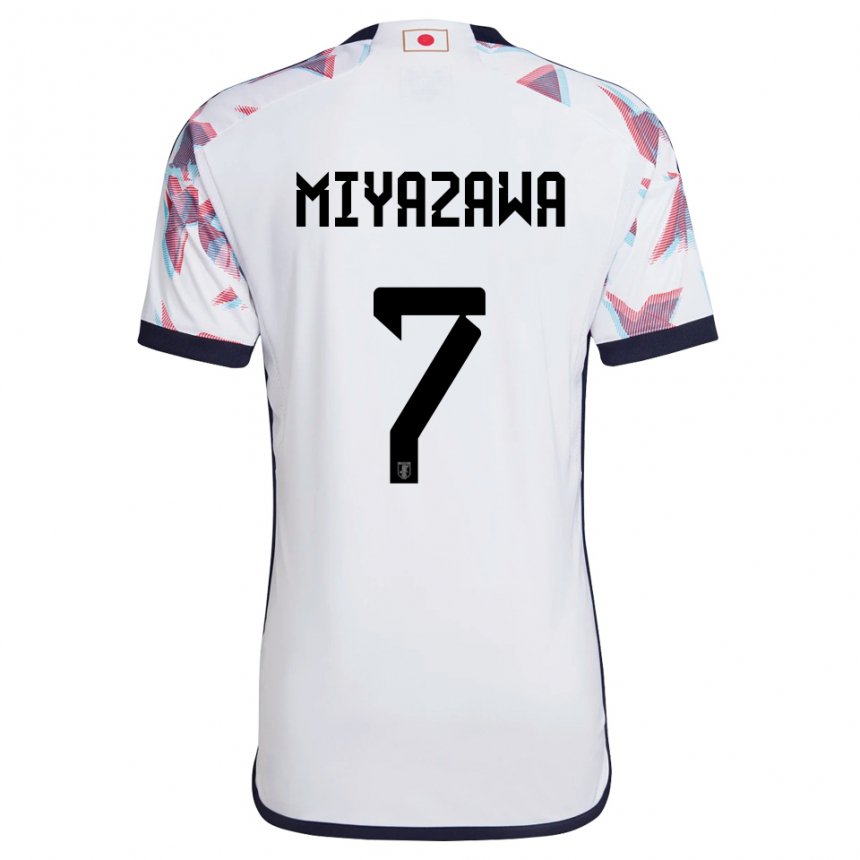 Heren Japans Hinata Miyazawa #7 Wit Uitshirt Uittenue 22-24 T-shirt