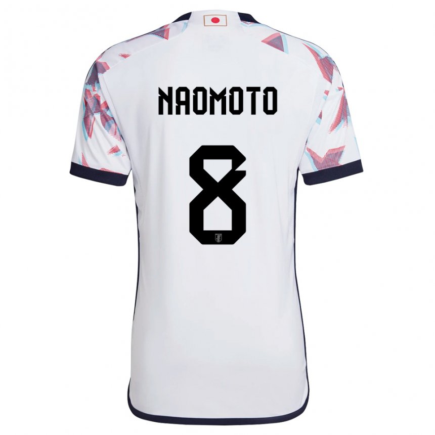 Heren Japans Hikaru Naomoto #8 Wit Uitshirt Uittenue 22-24 T-shirt