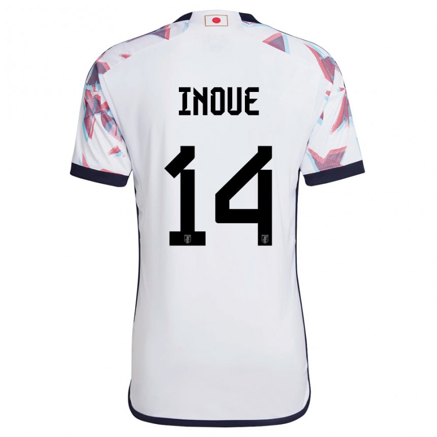 Heren Japans Ayaka Inoue #14 Wit Uitshirt Uittenue 22-24 T-shirt