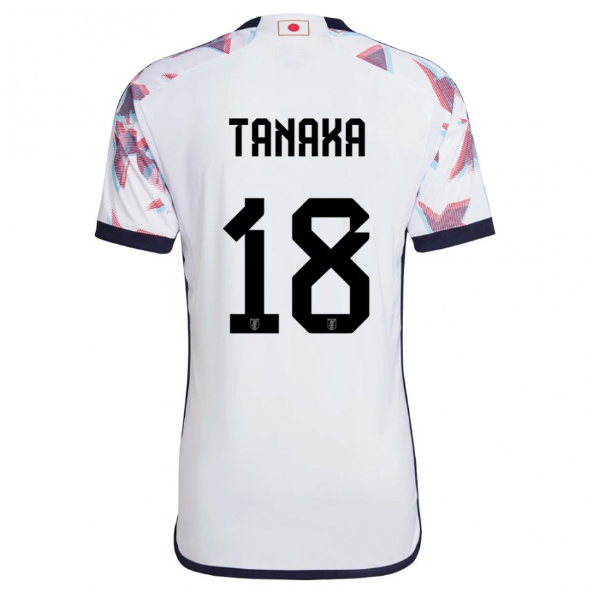 Heren Japans Momoko Tanaka #18 Wit Uitshirt Uittenue 22-24 T-shirt