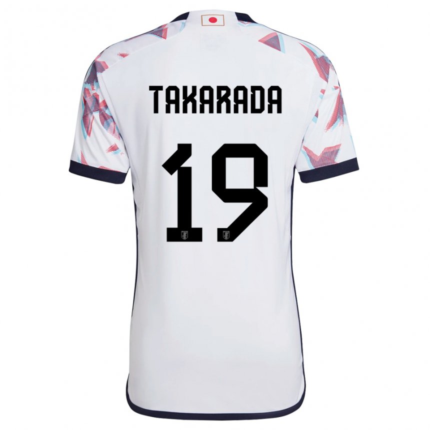 Heren Japans Saori Takarada #19 Wit Uitshirt Uittenue 22-24 T-shirt