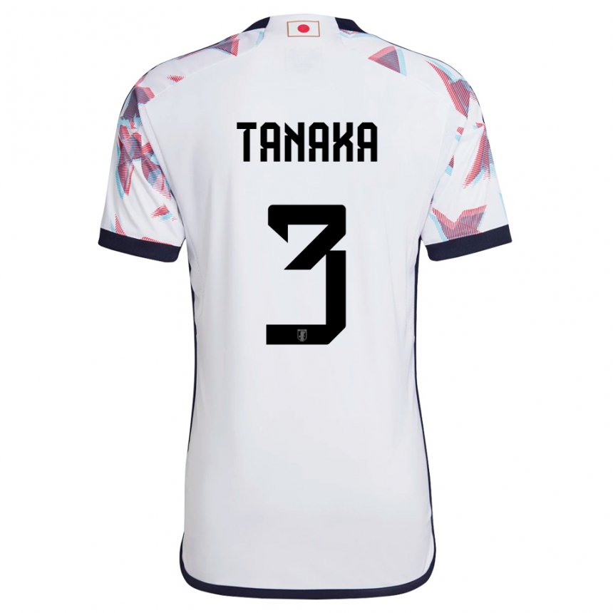 Heren Japans Hayato Tanaka #3 Wit Uitshirt Uittenue 22-24 T-shirt