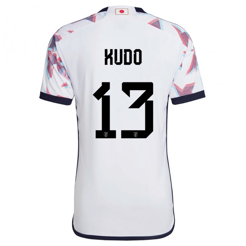 Heren Japans Kota Kudo #13 Wit Uitshirt Uittenue 22-24 T-shirt