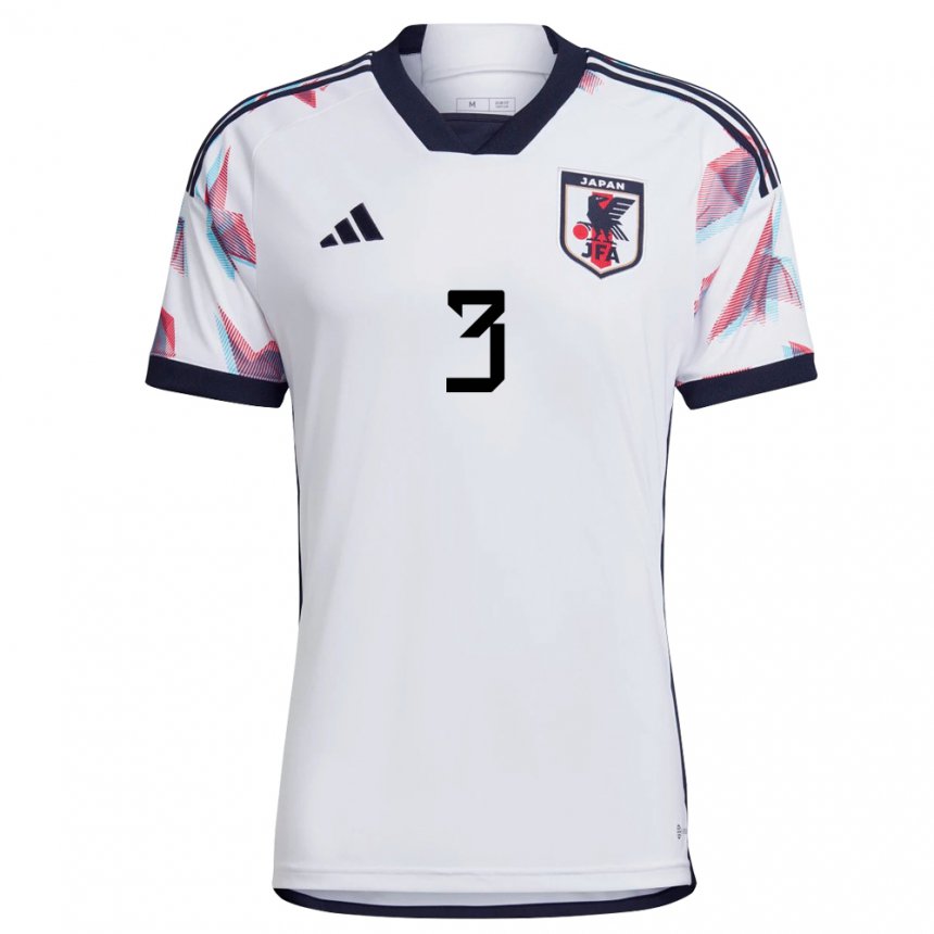 Heren Japans Seita Ishikawa #3 Wit Uitshirt Uittenue 22-24 T-shirt