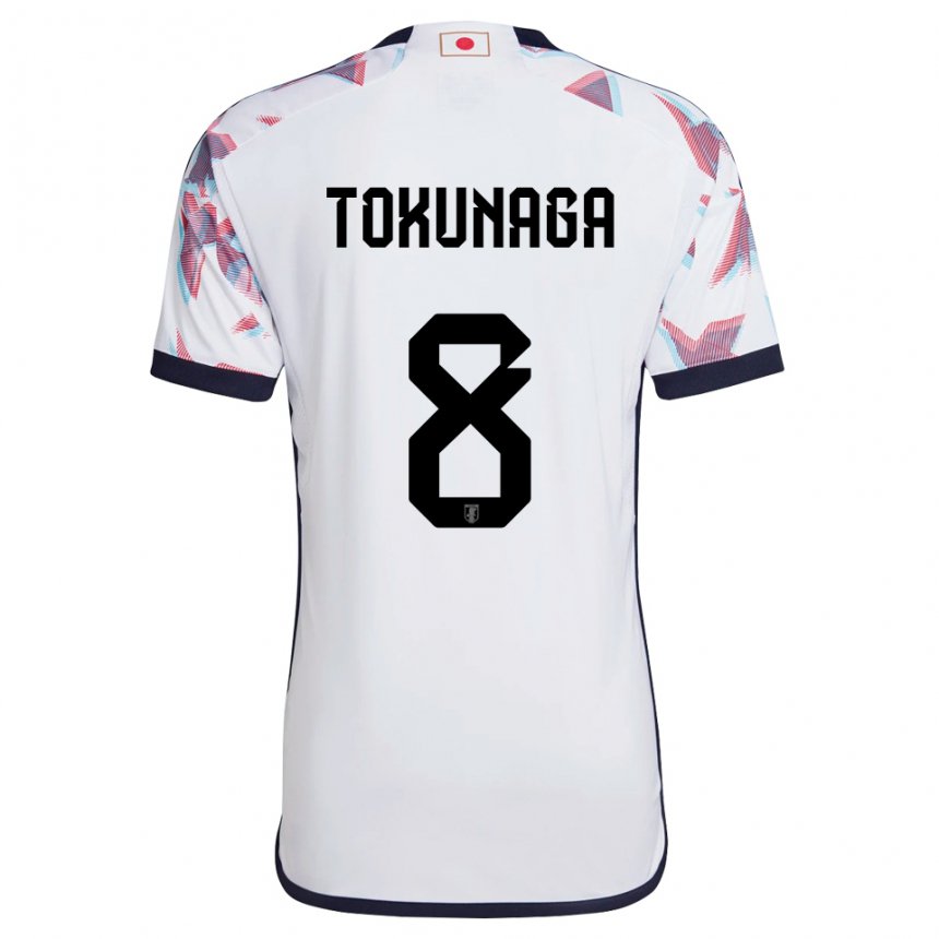 Heren Japans Ryo Tokunaga #8 Wit Uitshirt Uittenue 22-24 T-shirt