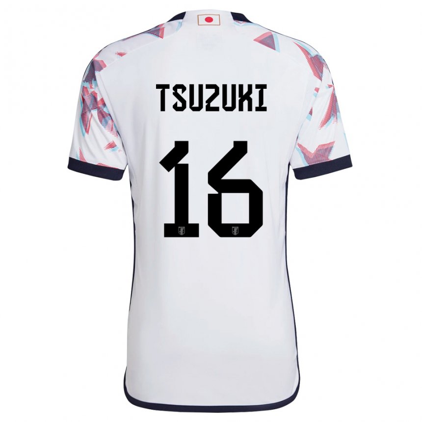 Heren Japans Shunta Tsuzuki #16 Wit Uitshirt Uittenue 22-24 T-shirt