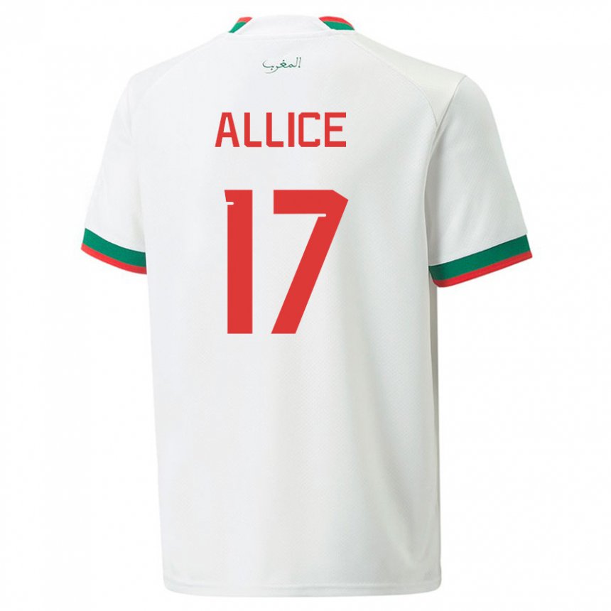 Heren Marokkaans Eva Allice #17 Wit Uitshirt Uittenue 22-24 T-shirt