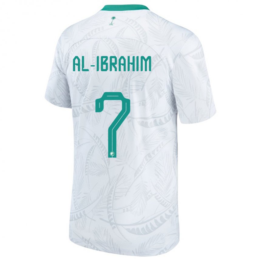 Dames Saoedi-arabisch Noura Al Ibrahim #7 Wit Thuisshirt Thuistenue 22-24 T-shirt