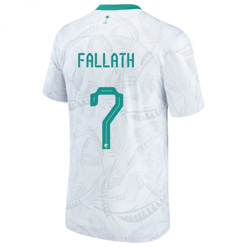 Dames Saoedi-arabisch Fahad Fallath #7 Wit Thuisshirt Thuistenue 22-24 T-shirt