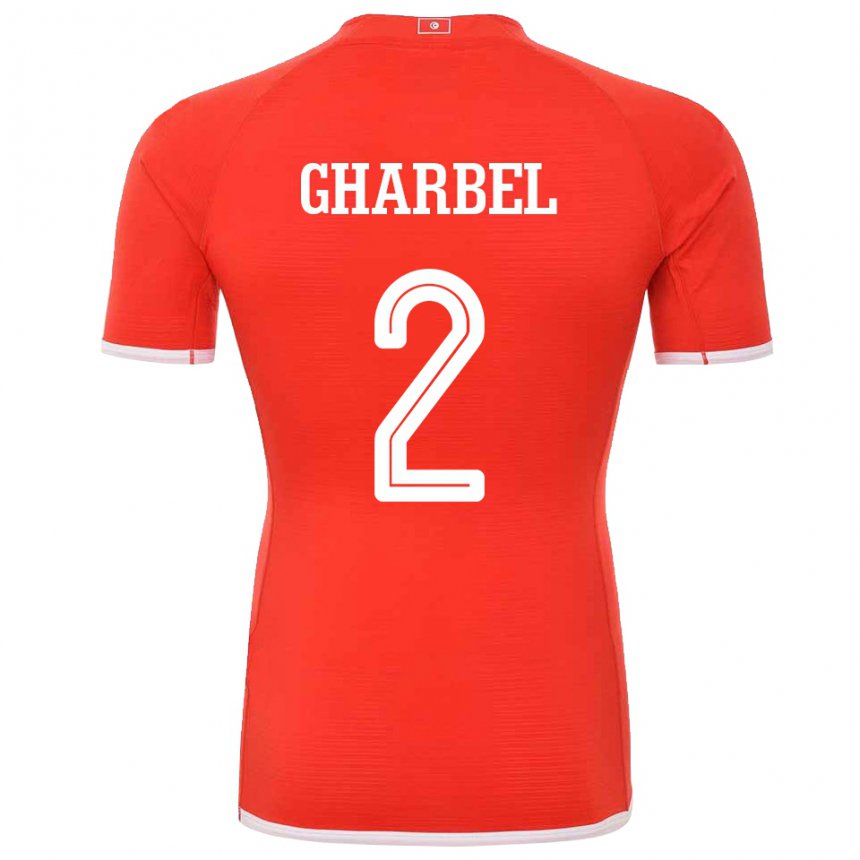 Dames Tunesisch Mahmoud Gharbel #2 Rood Thuisshirt Thuistenue 22-24 T-shirt
