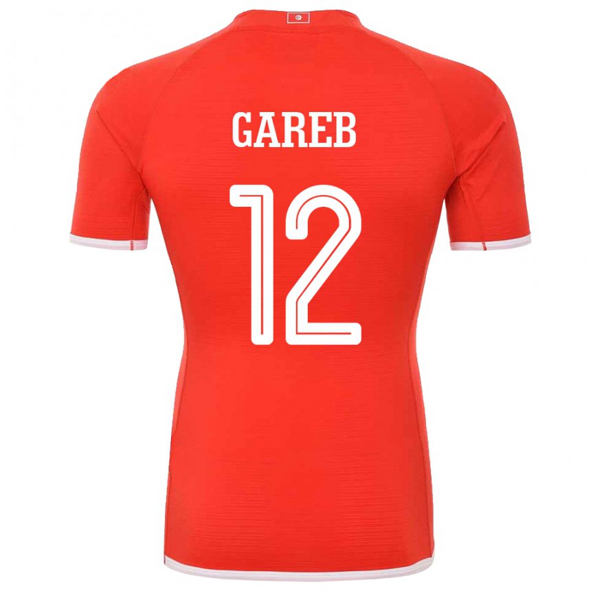 Dames Tunesisch Adem Gareb #12 Rood Thuisshirt Thuistenue 22-24 T-shirt