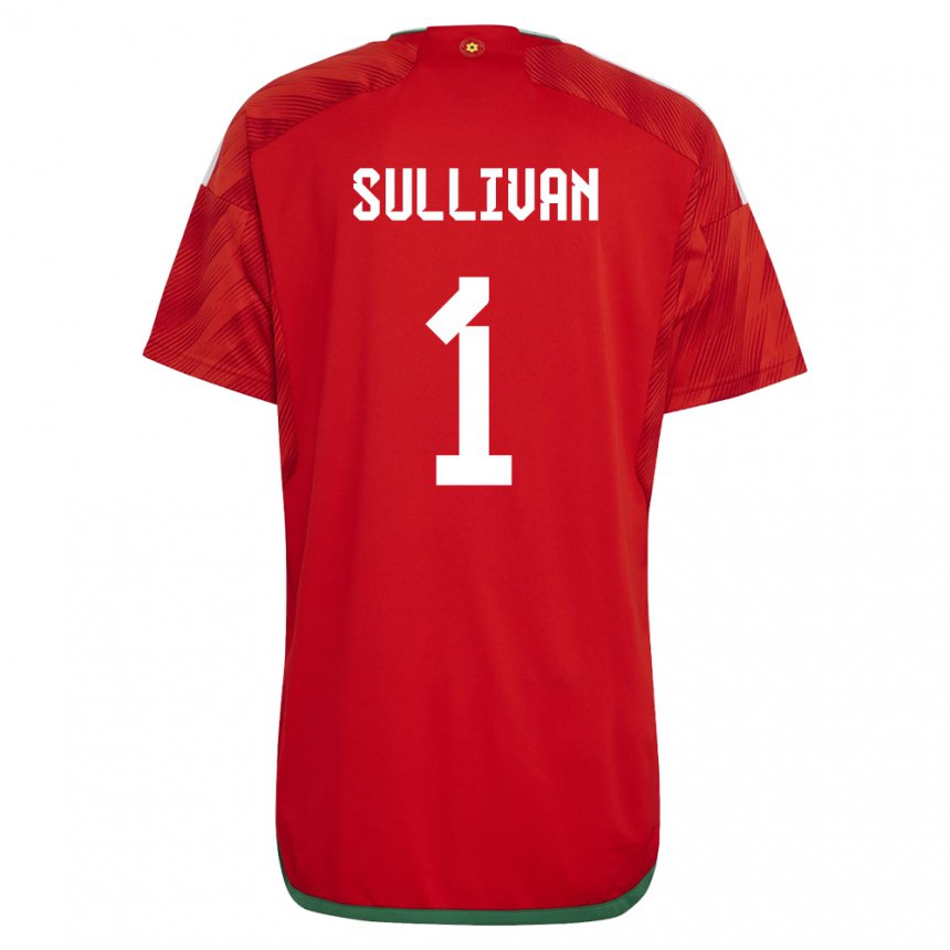 Dames Welsh Laura O Sullivan #1 Rood Thuisshirt Thuistenue 22-24 T-shirt