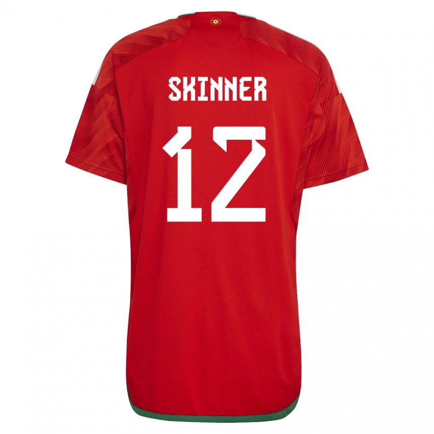 Dames Welsh Claire Skinner #12 Rood Thuisshirt Thuistenue 22-24 T-shirt