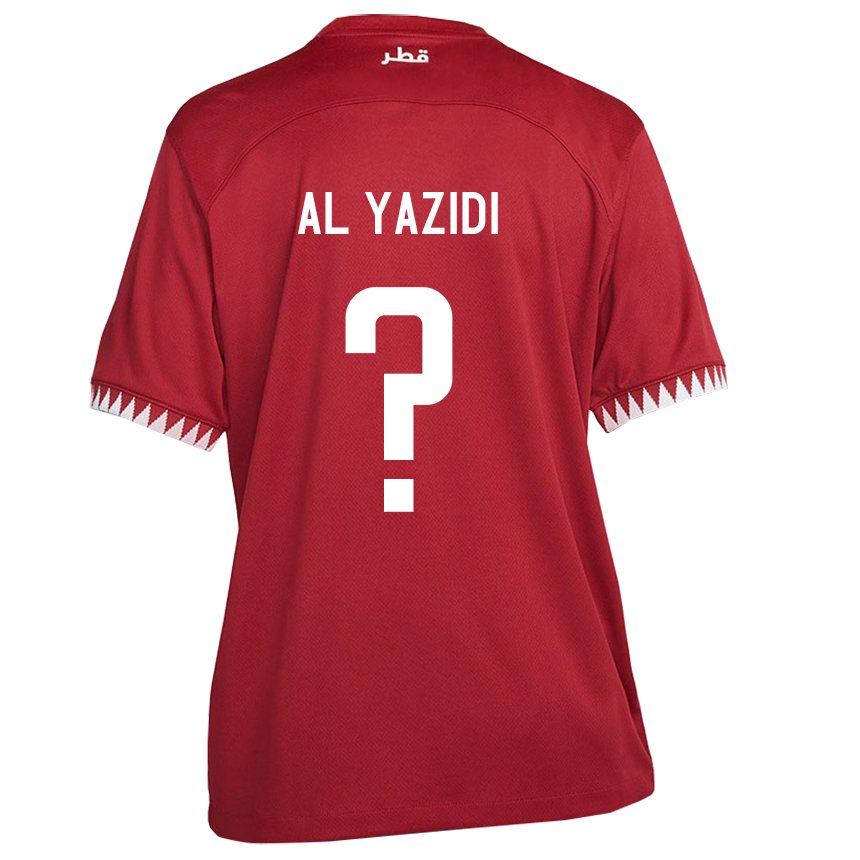 Dames Qatarees Nasser Al Yazidi #0 Kastanjebruin Thuisshirt Thuistenue 22-24 T-shirt
