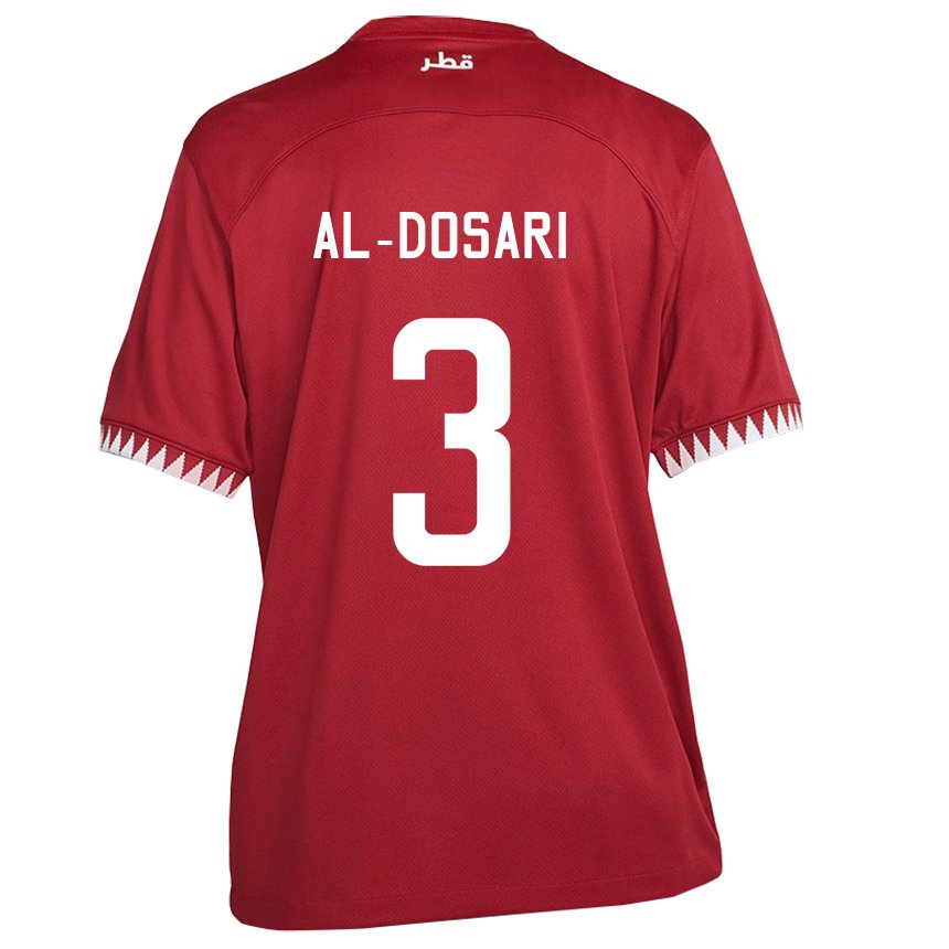 Dames Qatarees Dana Al Dosari #3 Kastanjebruin Thuisshirt Thuistenue 22-24 T-shirt