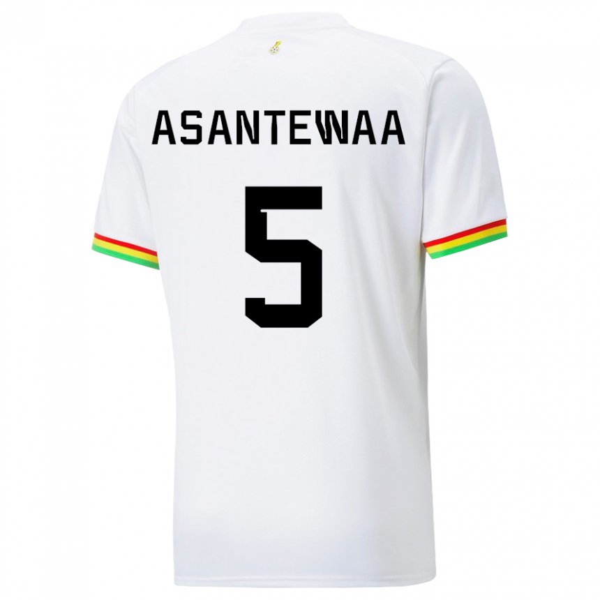 Dames Ghanees Grace Asantewaa #5 Wit Thuisshirt Thuistenue 22-24 T-shirt