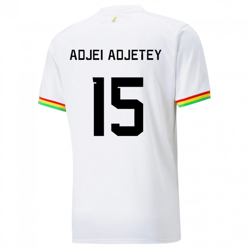 Dames Ghanees Jonas Adjei Adjetey #15 Wit Thuisshirt Thuistenue 22-24 T-shirt