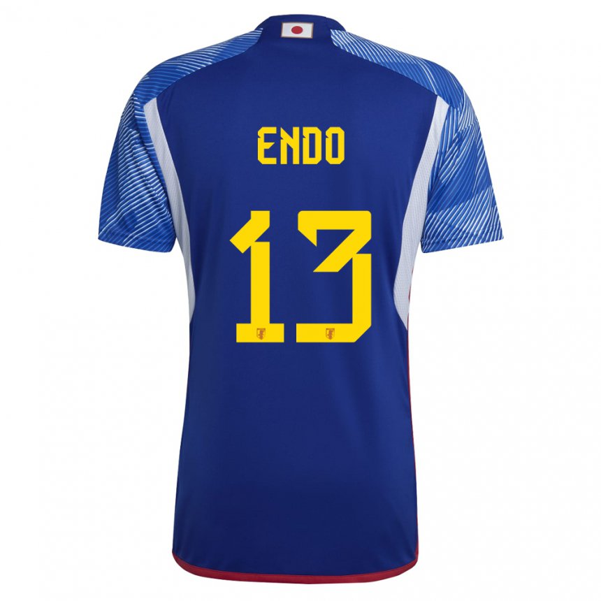 Dames Japans Jun Endo #13 Koningsblauw Thuisshirt Thuistenue 22-24 T-shirt