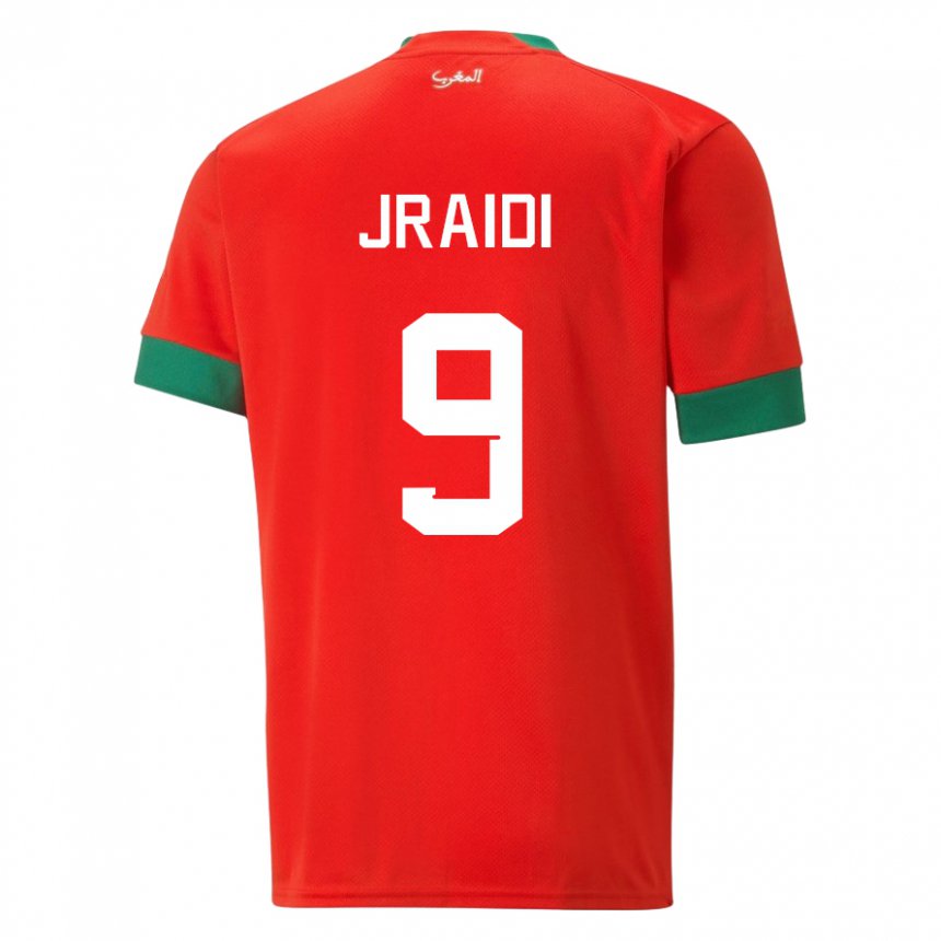 Dames Marokkaans Ibtissam Jraidi #9 Rood Thuisshirt Thuistenue 22-24 T-shirt