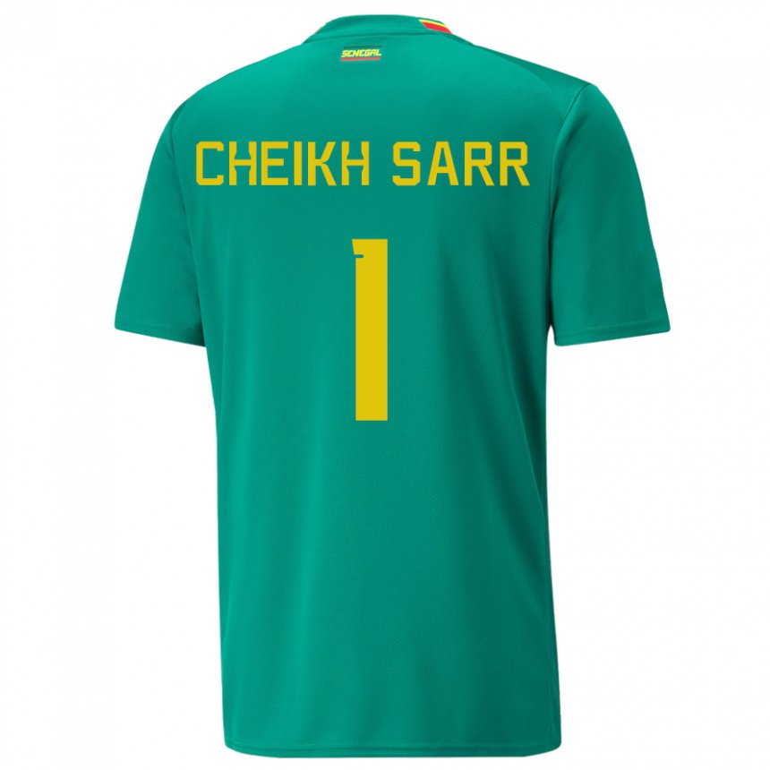 Dames Senegalees Cheikh Sarr #1 Groente Uitshirt Uittenue 22-24 T-shirt