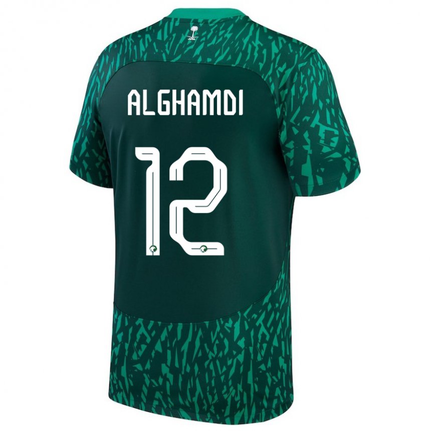 Dames Saoedi-arabisch Faisal Alghamdi #12 Donkergroen Uitshirt Uittenue 22-24 T-shirt