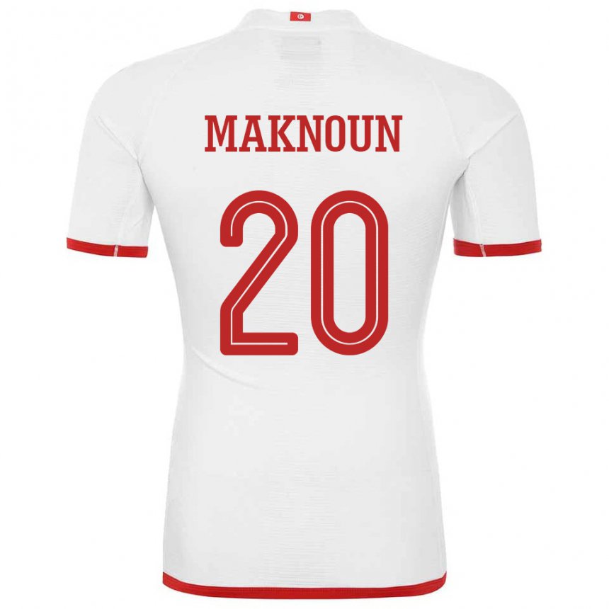 Dames Tunesisch Leila Maknoun #20 Wit Uitshirt Uittenue 22-24 T-shirt