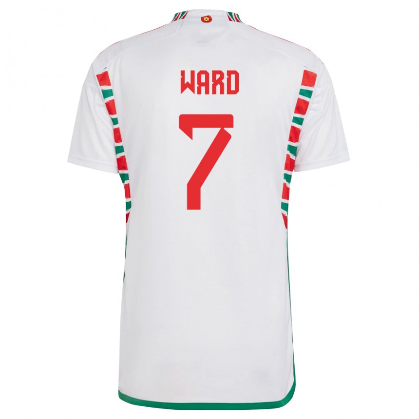 Dames Welsh Helen Ward #7 Wit Uitshirt Uittenue 22-24 T-shirt