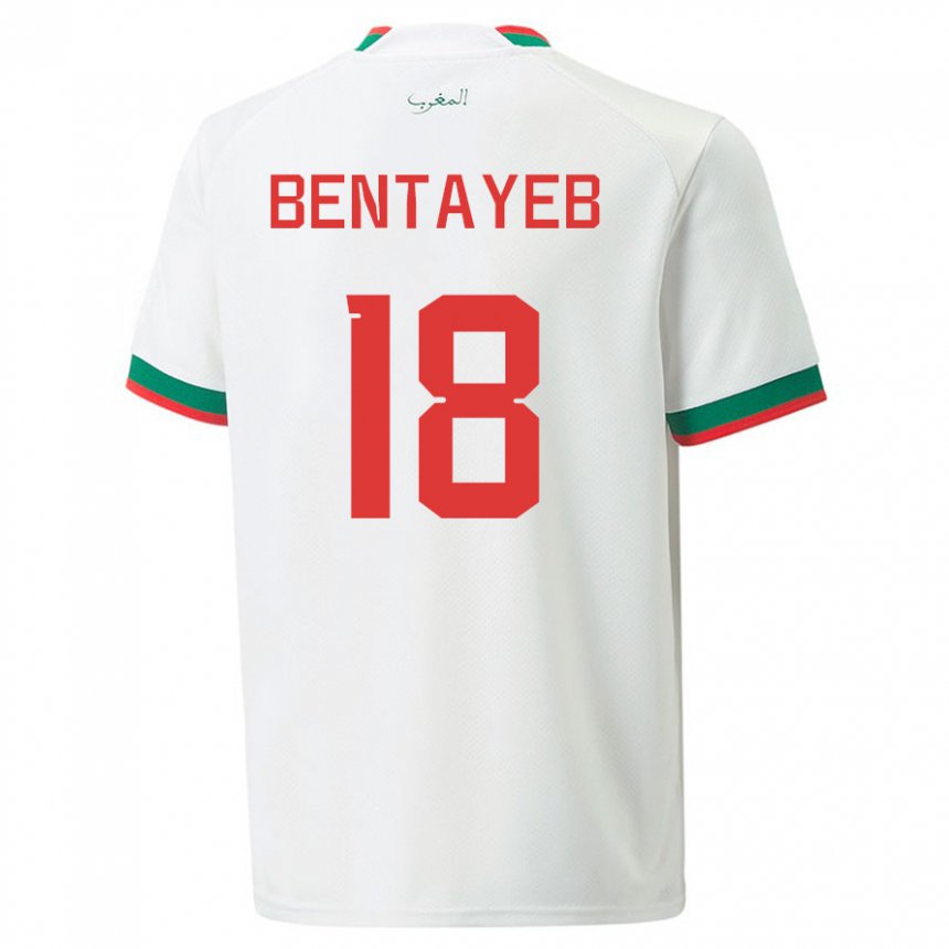 Dames Marokkaans Tawfik Bentayeb #18 Wit Uitshirt Uittenue 22-24 T-shirt