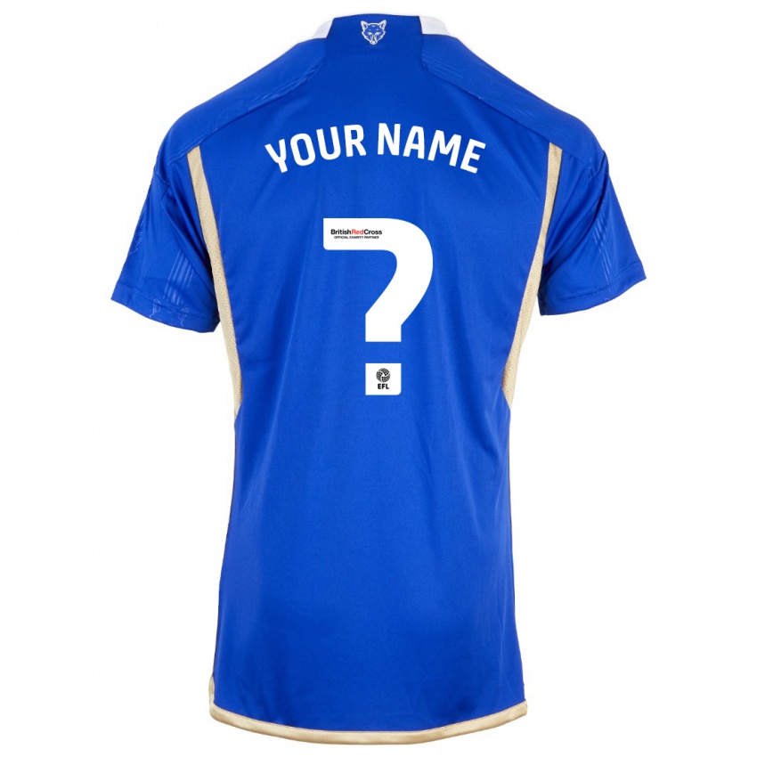 Kinderen Uw Naam #0 Blauw Thuisshirt Thuistenue 2023/24 T-Shirt